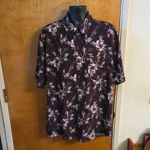 DIXXON Flannel The Castaway Hawiian  Floral Short-Sleeve Button-Down Shirt 2X